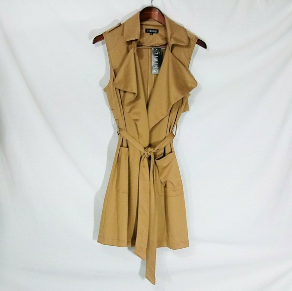 Sleeveless Lofty Blend Tie Sweater Vest - Picture 2 of 3